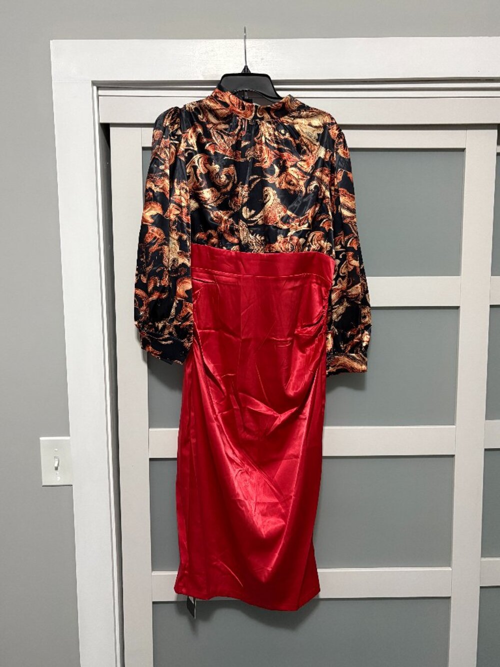 Xpluswear sz L Women's Dress Red Japanese Look NWT NEW Midi